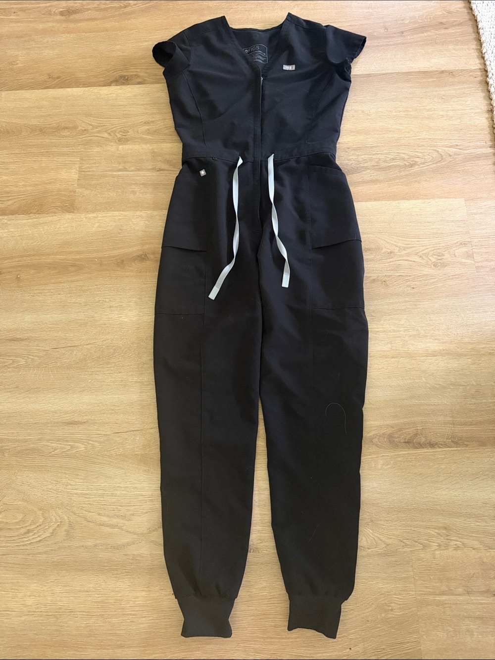 Black Women's Jumpsuit with Drawstring Waist